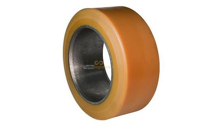 Ruota - Rullo Press-on 10X4X6,5 in Poliuretano - Cod. 646.008