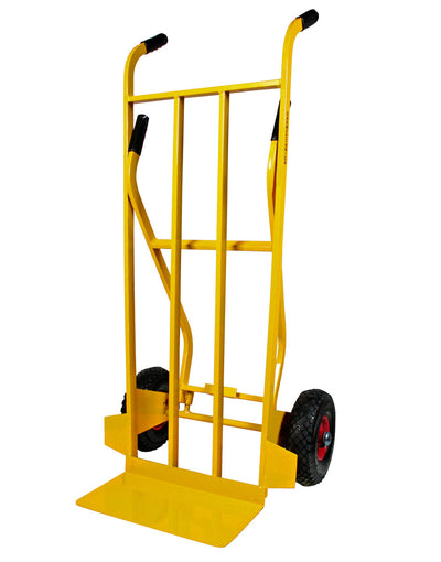 Carrello a doppia impugnatura con ruote pneumatiche