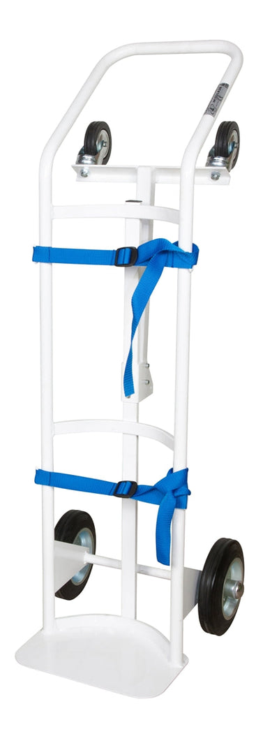 Portabombole monoposto per ambienti sanitari lt 40/50 trasformabile ruote con freno