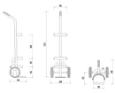 Portabombola lt. 5/7 in alluminio amagnetico