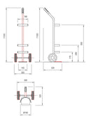 Porta bombola lt. 5 e 7 in acciaio inox aisi 304