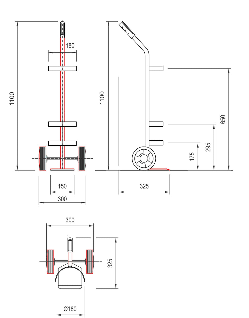 Portabombola lt. 5/7 in acciaio inox