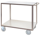 Portatutto grande a 2 piani in acciaio inox aisi 304 con ruote con freno