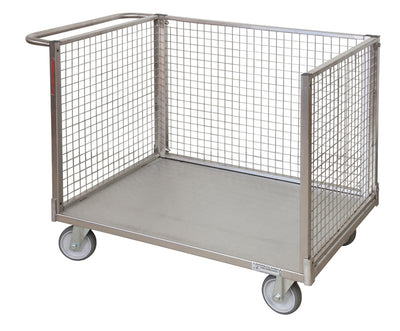 Pianale con tre sponde in rete