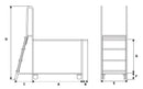 Portatutto con scala autobloccante