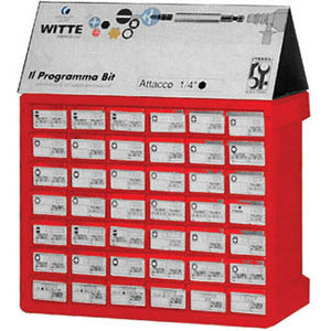 Espositori di vendita con bits att.1/4 din 3126 witte-center 1: 450 pz.in 42 cassetti - 2023g
