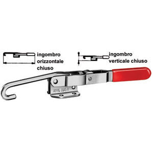 Elementi di fissaggio rapido in acciaio inox tipo a tirante filettato, base piana - 2834gl 5