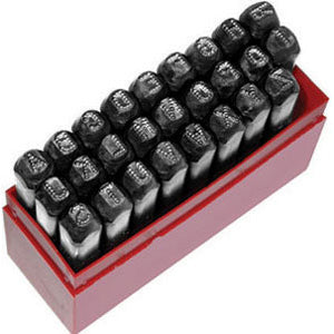 Punzoni puntinati lettere tipo dx; qualità extra; 26 pz. da a a z - 3041g 6