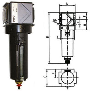 Filtri per aria compressa variobloc con svuotamento automatico - 3463gsa 1/4
