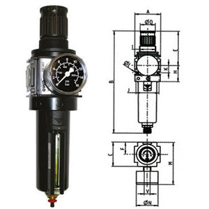 Gruppi filtro-riduttore per aria compressa variobloc con svuotamento automatico - 3463gza 1/2