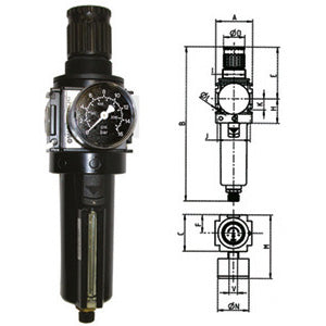 Gruppi filtro-riduttore per aria compressa variobloc con svuotamento manuale - 3463gz 1