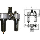 Gruppi filtro-riduttore-lubrificatore variobloc con svuotamento automatico - 3464gca 3/4