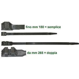 Fascette di cablaggio in nylon (cf.100pz) a chiusura riapribile - 3473se 750