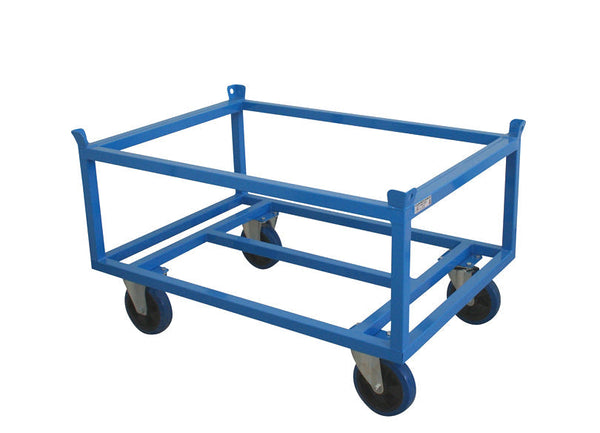 Carrello porta pallet alto - 4 ruote girevoli con freno