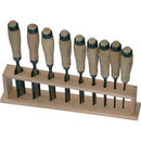 Assortimenti 9 scalpelli con manico legno art 5208 ga - 5209gr