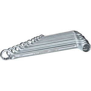 10 chiavi fisse poligonali in serie mm 6x7-8x9-10x11-12x13-14x15-16x17-18x19-20x22-24x27-30x32 - 881g 10