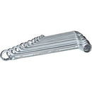 10 chiavi fisse poligonali in serie mm 6x7-8x9-10x11-12x13-14x15-16x17-18x19-20x22-24x27-30x32 - 881g 10