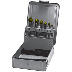 Assortimenti di 9 fresexsvasare in acciaio hss rivest.tin - 8837g