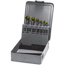 Assortimenti di 9 fresexsvasare in acciaio hss rivest.tin - 8837g