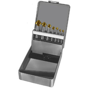 Assortimenti di 7 fresexsvasare in acciaio hss rivest.tin - 8841g