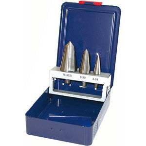 Assortimenti frese coniche per lamiere 3 pz.in acciaio hss - 8890g