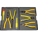 Assortimento per elettronica e meccanica fine composto da 2 pinze,2 tronchesi,1 pinzetta e 2 giraviti - 93g