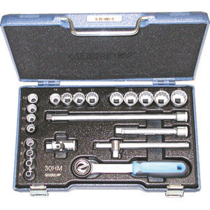 Chiavi a bussola in serie contenuto 22 utensili - 951g