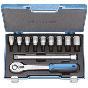 Assortimenti chiavi a bussola 1/2 per viti con esagono interno e cricchetto - 972gd