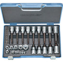 Assortimenti chiavi a bussola 1/4-1/2 per poligono interno/esterno torx - 972gk 3