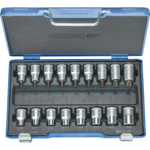 Assortimenti chiavi a bussola 1/2 per poligono interno/esterno torx - 972gk