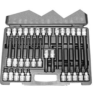 Assortimenti chiavi a bussola 1/2 per viti con impronta interna torx - 972gv