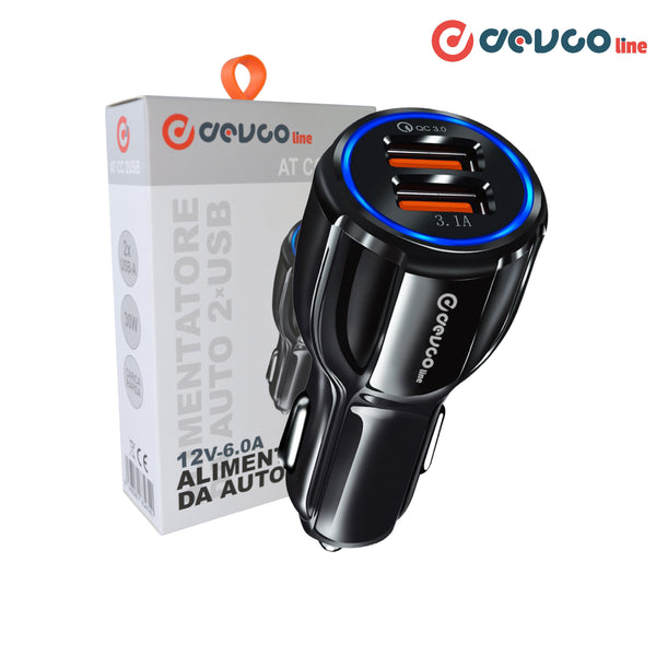 Alimentatore da auto usb 6.0a - devcoline - at cc 2usb