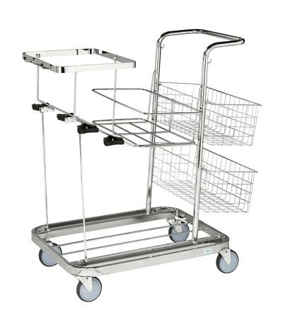 Carrelli da pulizia elettro galvanizzato km30170 carrelli per rifiuti