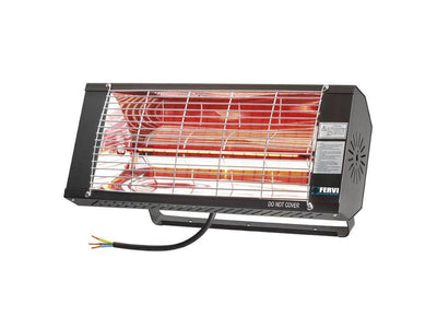 fervi RISCALDATORE ELETTRICO A RAGGI INFRAROSSI CON SUPPORTO PER FISSAGGIO A PARETE DA 2000 W