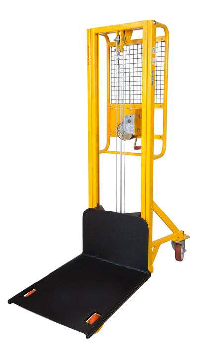 Sollevatore 200 Kg. ad arganello sollevamento 2,9 metri - Piastra di Carico