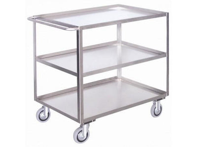Carrello a 3 piani con bordo di contenimento in acciaio alimentare aisi 304 lamiera 15/10