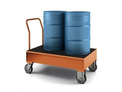 Carrello con vasca di raccolta 1x200 litri