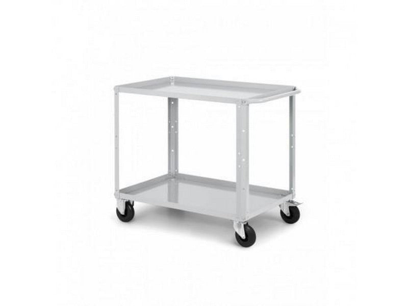 Carrello serie clever large a 2 piani montato con ruote