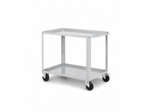 Carrello serie clever small a 2 piani montato con ruote