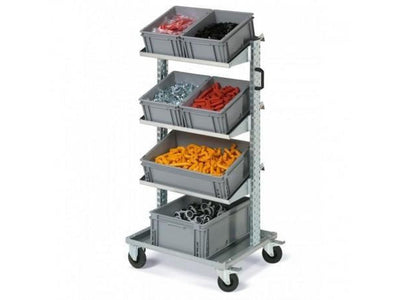 Carrello unimod serie smart 073 con ruote con contenitori