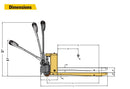 Transpallet elettrico 2000 kg batteria al litio 48V operatore a terra
