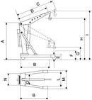Gru draulica smontabile con pompa doppio effetto2000 kg