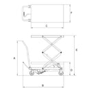 Piattaforma carrellata grande alzata 350 kg.