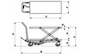 Tavolo a Pantografo in Acciaio Inox 250 kg Alzata 890 mm