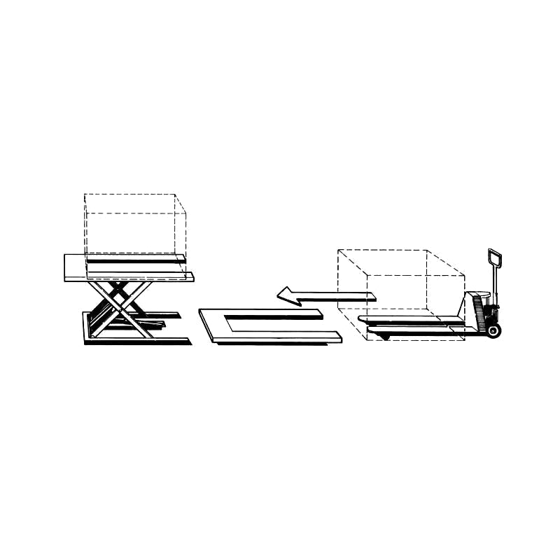 Piattaforma u extrabassa per sollevamento pallets