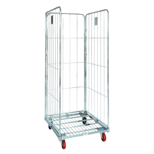 Rollcontainer standard con 3 pareti 715x805x1800h ruote ø106x40 in pp 2 fisse + 2 girevoli