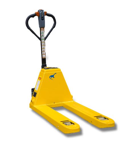 Transpallet elettrico 2000 kg batteria al litio 48V operatore a terra