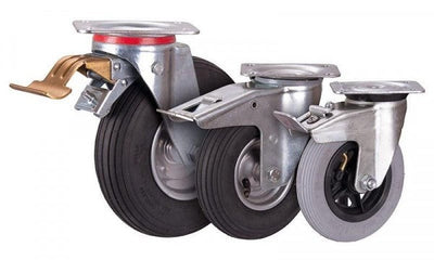 Rullo del freno variofit con pneumatici, grigio