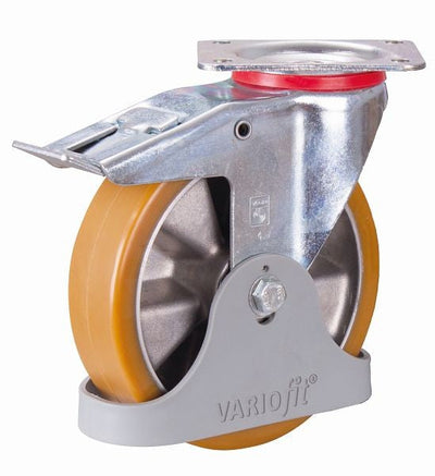 Rullo Del Freno In Poliuretano Variofit 200 Mm Capacità Di Carico: 350 Kg Altezza Costruzione: 235 D