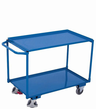 Carrello Da Tavolo Variofit Con 2 Aree Di Carico Capacità 250 Kg Pneumatici In Gomma Termoplatica Sw